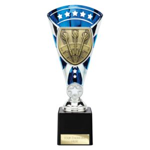 Cobra Star Trophy Cup Darts Blue and Silver Trophy HQ