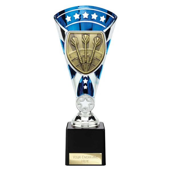 Cobra Star Trophy Cup Darts Blue and Silver Trophy HQ