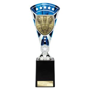 Cobra Star Trophy Cup Darts Blue and Silver Cobra Star Trophy Cup Darts Blue and Silver Trophy HQ