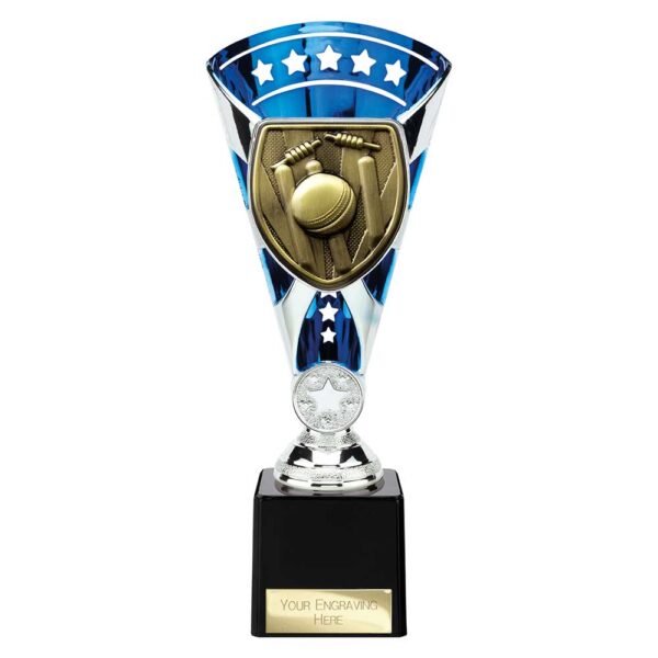 Cobra Star Trophy Cup Cricket Blue and Silver Trophy HQ