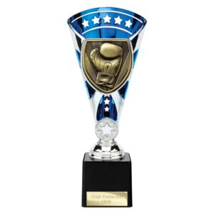 Cobra Star Trophy Cup Boxing Blue and Silver Trophy HQ