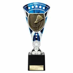 Cobra Star Trophy Cup Badminton Blue and Silver Trophy HQ