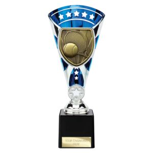 Cobra Star Trophy Cup Tennis Blue and Silver Trophy HQ