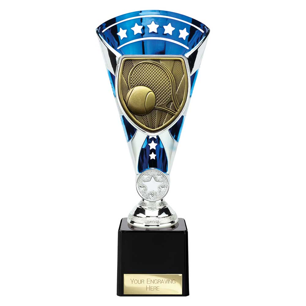 Cobra Star Trophy Cup Tennis Blue and Silver Trophy HQ Cobra Star Trophy Cup Tennis Blue and Silver Trophy HQ