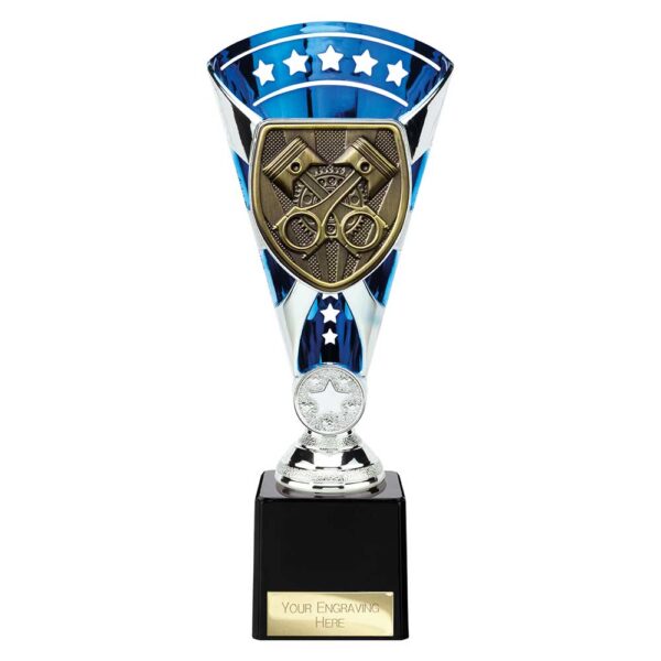 Cobra Star Trophy Cup Motorsport Piston Blue and Silver Trophy HQ