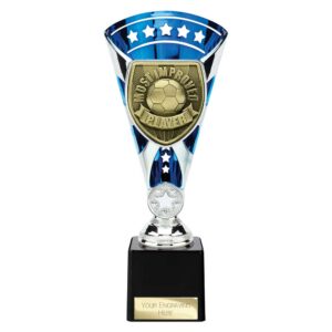 Cobra Star Trophy Cup Most Improved Player Blue and Silver Trophy HQ