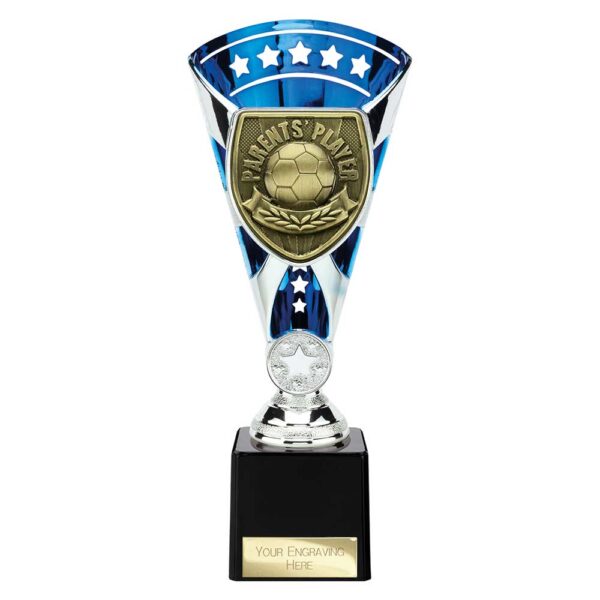 Cobra Star Trophy Cup Parents Player Blue and Silver Trophy HQ