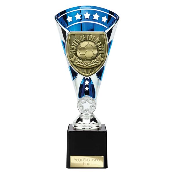 Cobra Star Trophy Cup Player of Match Blue and Silver Trophy HQ