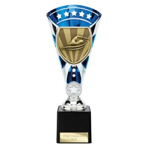 Cobra Star Trophy Cup Swimming Blue and Silver Trophy HQ