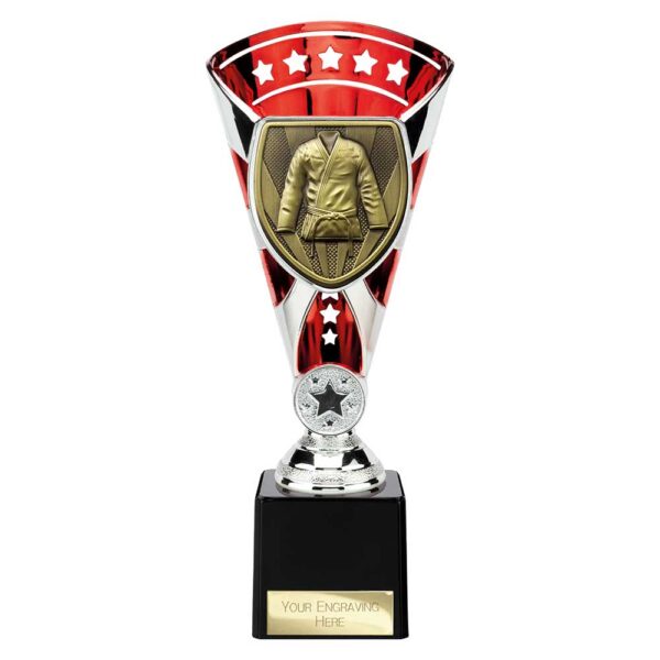 Cobra Star Trophy Cup Martial Arts Gee Red and Silver Trophy HQ