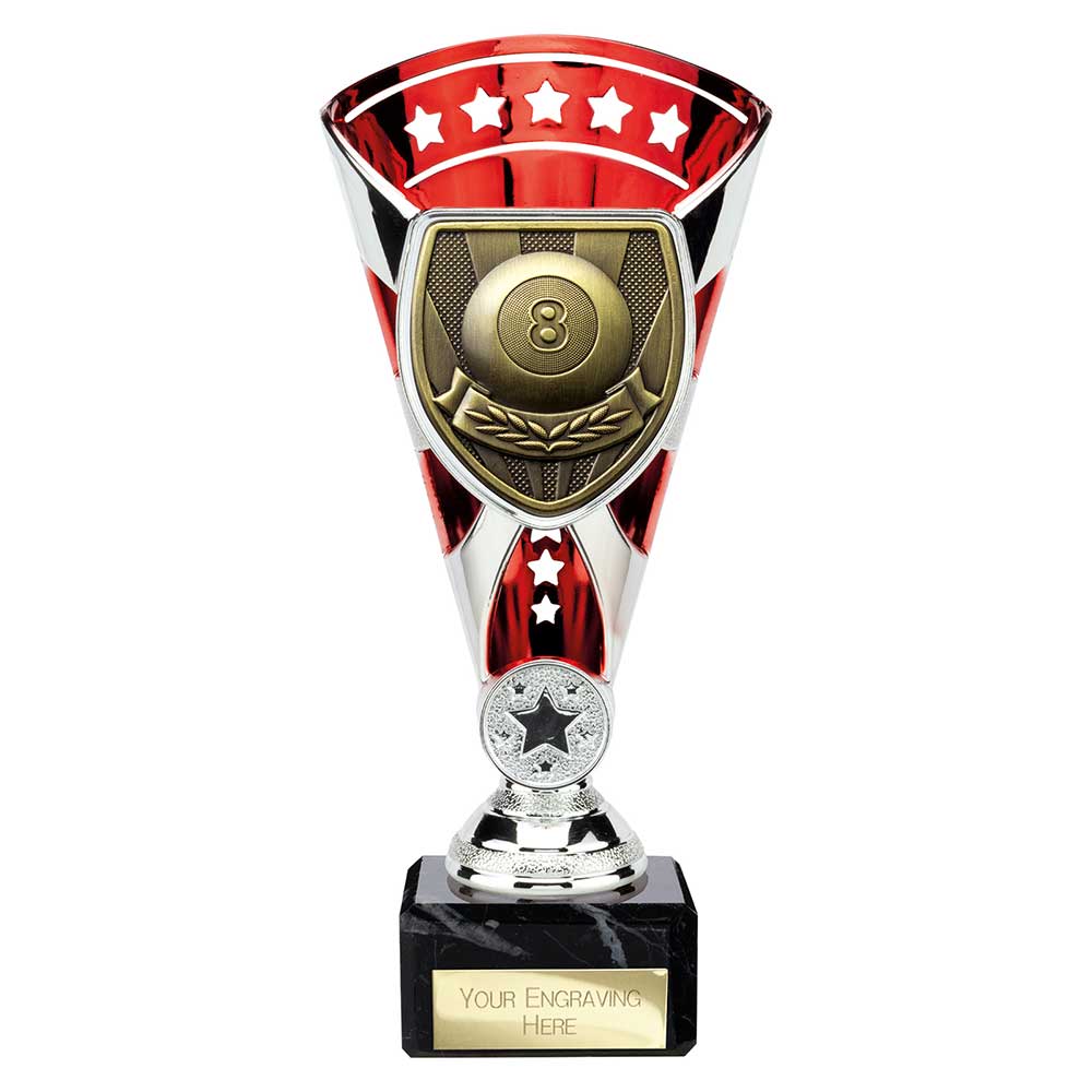 Cobra Star Trophy Cup Pool Red and Silver Cobra Star Trophy Cup Pool Red and Silver - Image 2