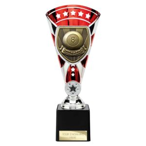 Cobra Star Trophy Cup Pool Red and Silver Trophy HQ