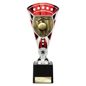 Cobra Star Trophy Cup Cricket Red and Silver Trophy HQ
