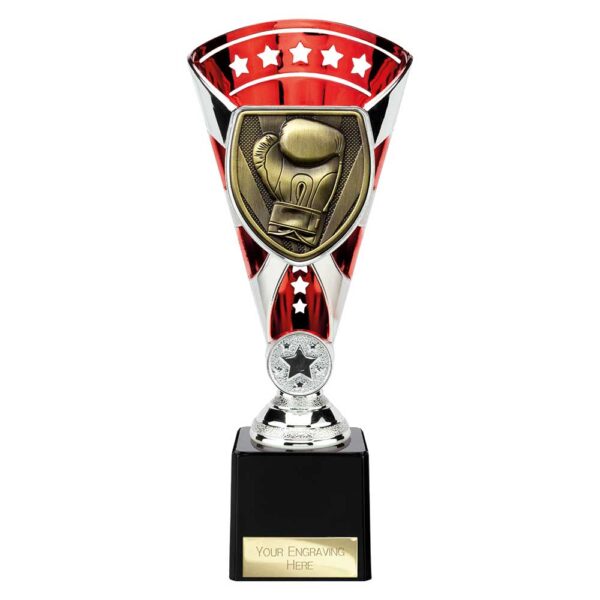 Cobra Star Trophy Cup Boxing Red and Silver Trophy HQ
