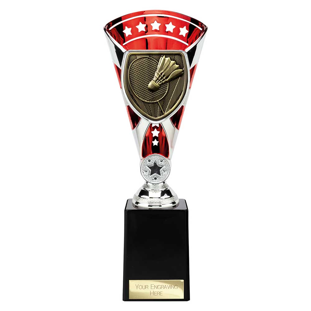 Cobra Star Trophy Cup Badminton Red and Silver Trophy HQ Cobra Star Trophy Cup Badminton Red and Silver Trophy HQ