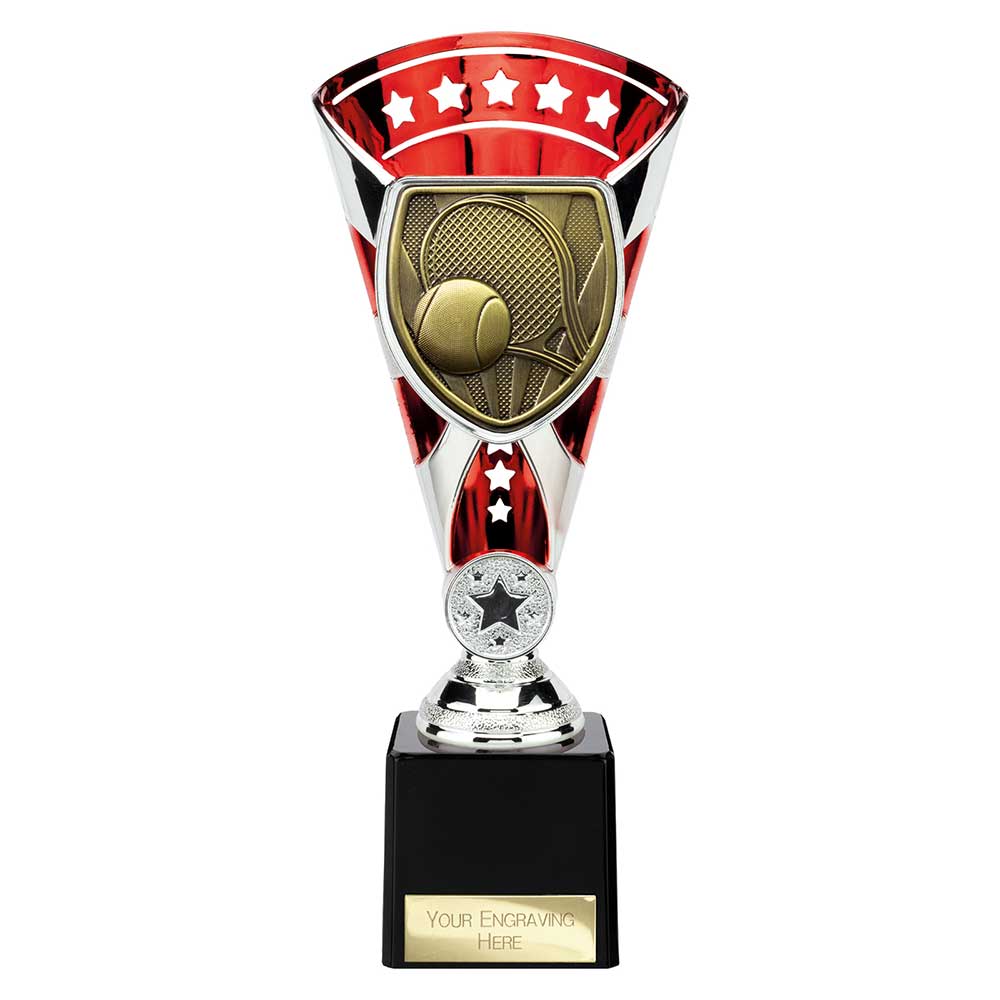 Cobra Star Trophy Cup Tennis Red and Silver Trophy HQ Cobra Star Trophy Cup Tennis Red and Silver Trophy HQ