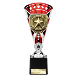 Cobra Star Trophy Cup Well Done Red and Silver Trophy HQ