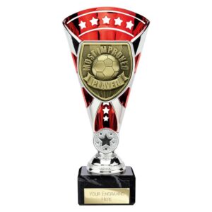 Cobra Star Trophy Cup Most Improved Player Red and Silver Cobra Star Trophy Cup Most Improved Player Red and Silver Trophy HQ 2