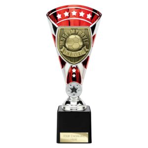 Cobra Star Trophy Cup Most Improved Player Red and Silver Trophy HQ