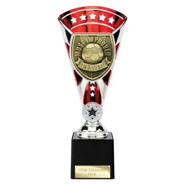 Cobra Star Trophy Cup Most Improved Player Red and Silver Trophy HQ