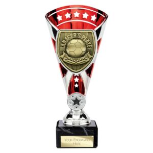 Cobra Star Trophy Cup Managers Player Red and Silver Cobra Star Trophy Cup Managers Player Red and Silver Trophy HQ 2