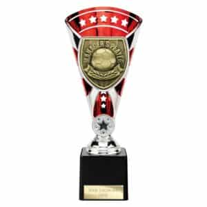 Cobra Star Trophy Cup Managers Player Red and Silver Trophy HQ