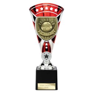 Cobra Star Trophy Cup Thank you Coach Red and Silver Trophy HQ