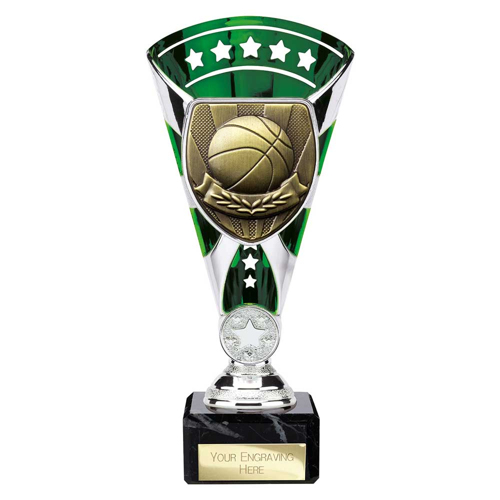 Cobra Star Trophy Cup Basketball Green and Silver Cobra Star Trophy Cup Basketball Green and Silver - Image 2