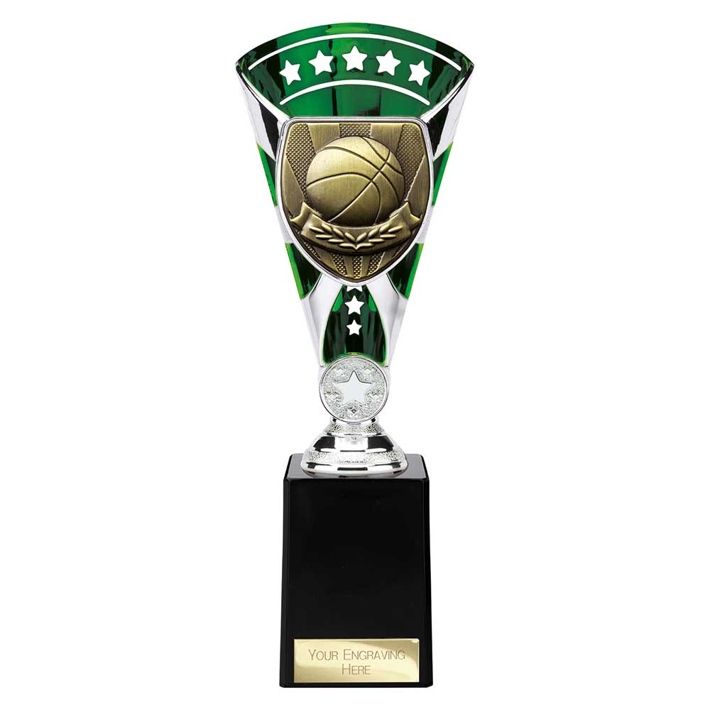 Cobra Star Trophy Cup Basketball Green and Silver Cobra Star Trophy Cup Basketball Green and Silver - Image 4