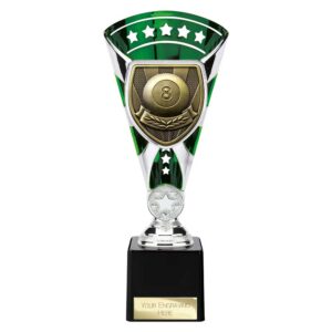 Cobra Star Trophy Cup Pool Green and Silver Trophy HQ