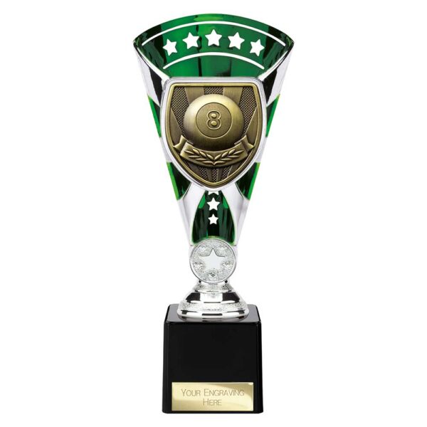 Cobra Star Trophy Cup Pool Green and Silver Trophy HQ