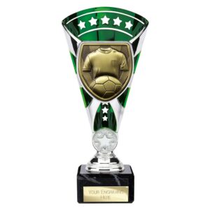 Cobra Star Trophy Cup Football Shirt and Ball Green and Silver Cobra Star Trophy Cup Football Shirt and Ball Green and Silver Trophy HQ