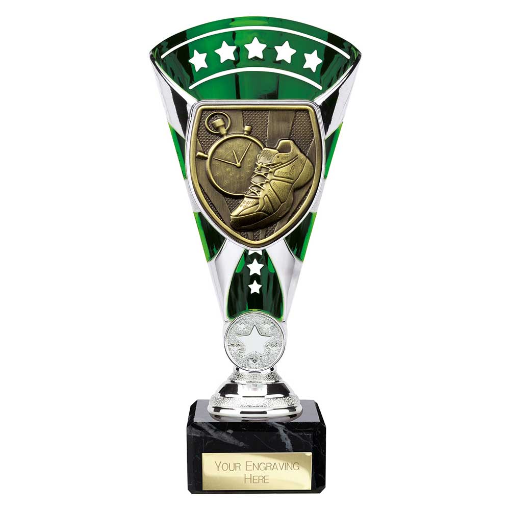 Cobra Star Trophy Cup Running Green and Silver Cobra Star Trophy Cup Running Green and Silver Trophy HQ 2