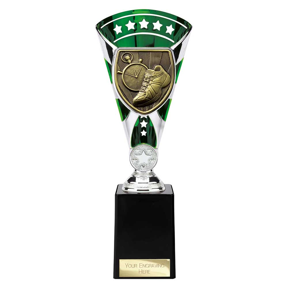 Cobra Star Trophy Cup Running Green and Silver Cobra Star Trophy Cup Running Green and Silver Trophy HQ 4