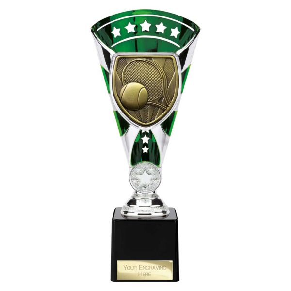 Cobra Star Trophy Cup Tennis Green and Silver Trophy HQ