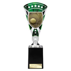 Cobra Star Trophy Cup Tennis Green and Silver Cobra Star Trophy Cup Tennis Green and Silver Trophy HQ 2