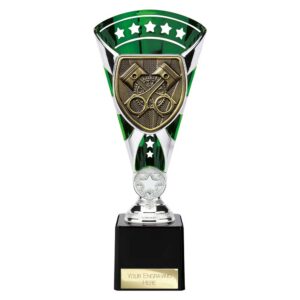 Cobra Star Trophy Cup Motorsport Piston Green and Silver Trophy HQ
