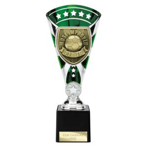 Cobra Star Trophy Cup Most Improved Player Green and Silver Trophy HQ
