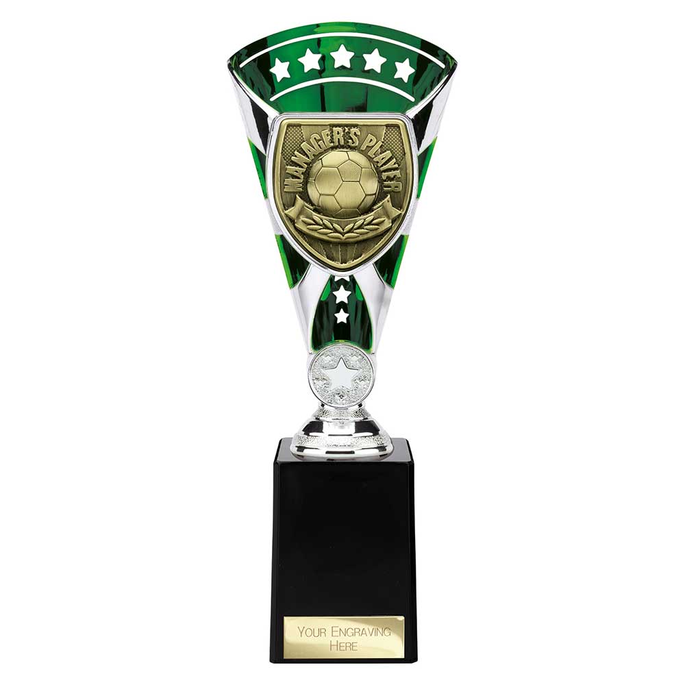 Cobra Star Trophy Cup Managers Player Green and Silver Cobra Star Trophy Cup Managers Player Green and Silver Trophy HQ 4
