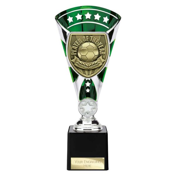Cobra Star Trophy Cup Player of Year Green and Silver Trophy HQ