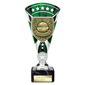 Cobra Star Trophy Cup Player of Match Green and Silver Cobra Star Trophy Cup Player of Match Green and Silver Trophy HQ 2