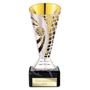 Defender Football Trophy Cup Gold and Silver Trophy HQ