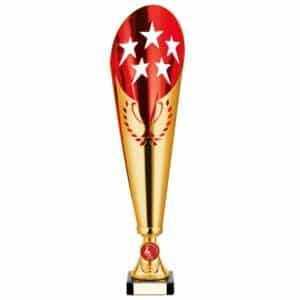 Legendary Laser Cut Metal Trophy Cup Gold and Red Trophy HQ
