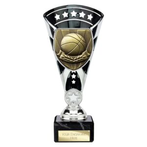 Cobra Star Trophy Cup Basketball Silver and Black Cobra Star Trophy Cup Basketball Silver and Black Trophy HQ