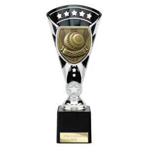 Cobra Star Trophy Cup Lawn Bowls Silver and Black Trophy HQ