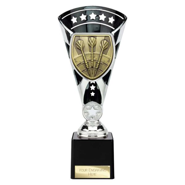 Cobra Star Trophy Cup Darts Silver and Black Trophy HQ