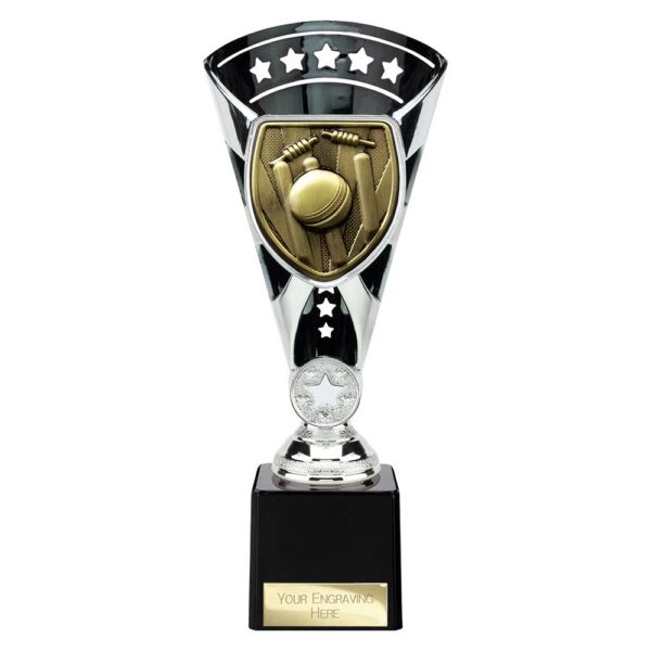 Cobra Star Trophy Cup Cricket Silver and Black Trophy HQ