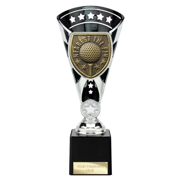 Cobra Star Trophy Cup Golf Nearest the pin Silver and Black Trophy HQ