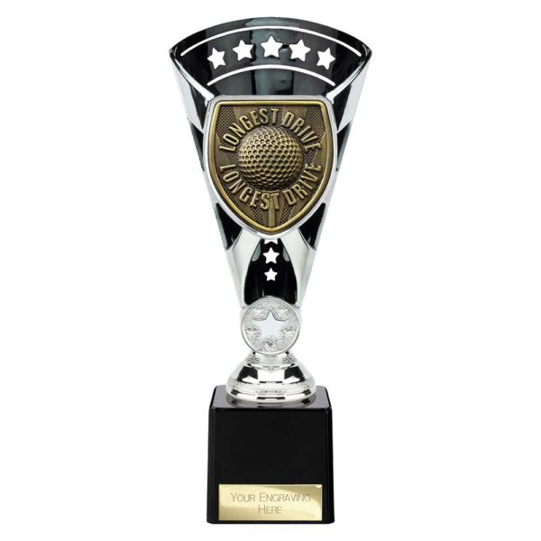 Cobra Star Trophy Cup Golf Longest Drive Silver and Black Trophy HQ