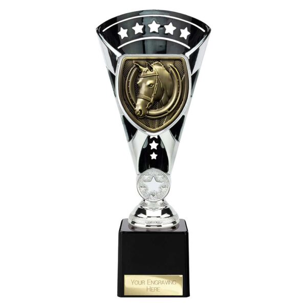Cobra Star Trophy Cup Equestrian Silver and Black Trophy HQ